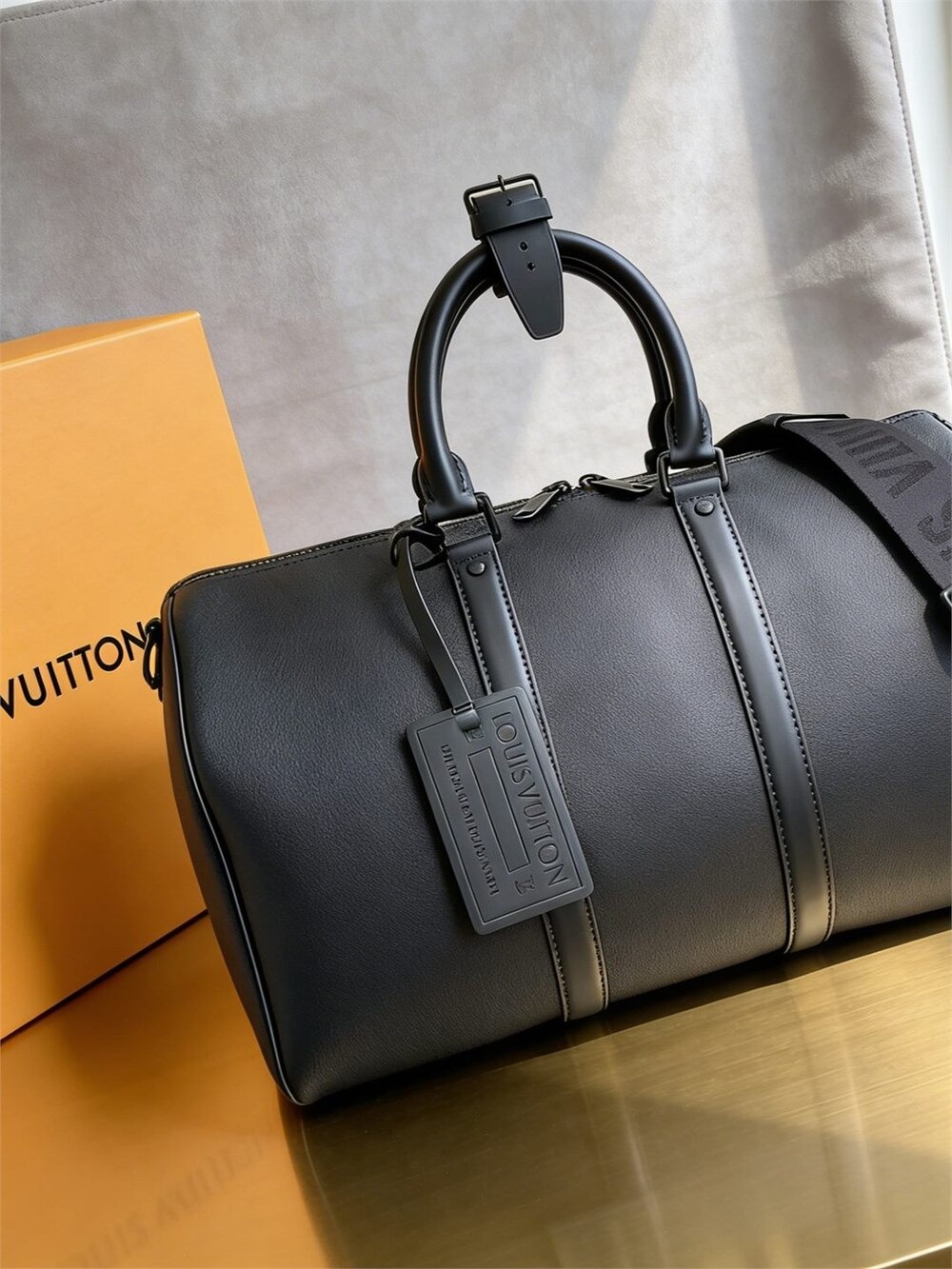 Louis Vuitton Keepall Bandoulière 50 Aerogram Black - Picture 4 of 6